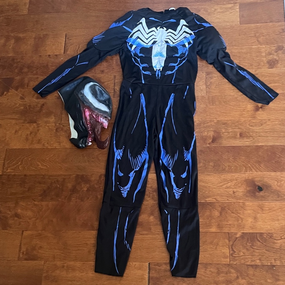 Kids Venom Black and Blue Costume Size 10